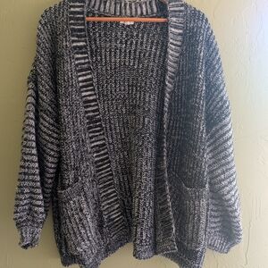 Cozy Black and White Knit Sweater